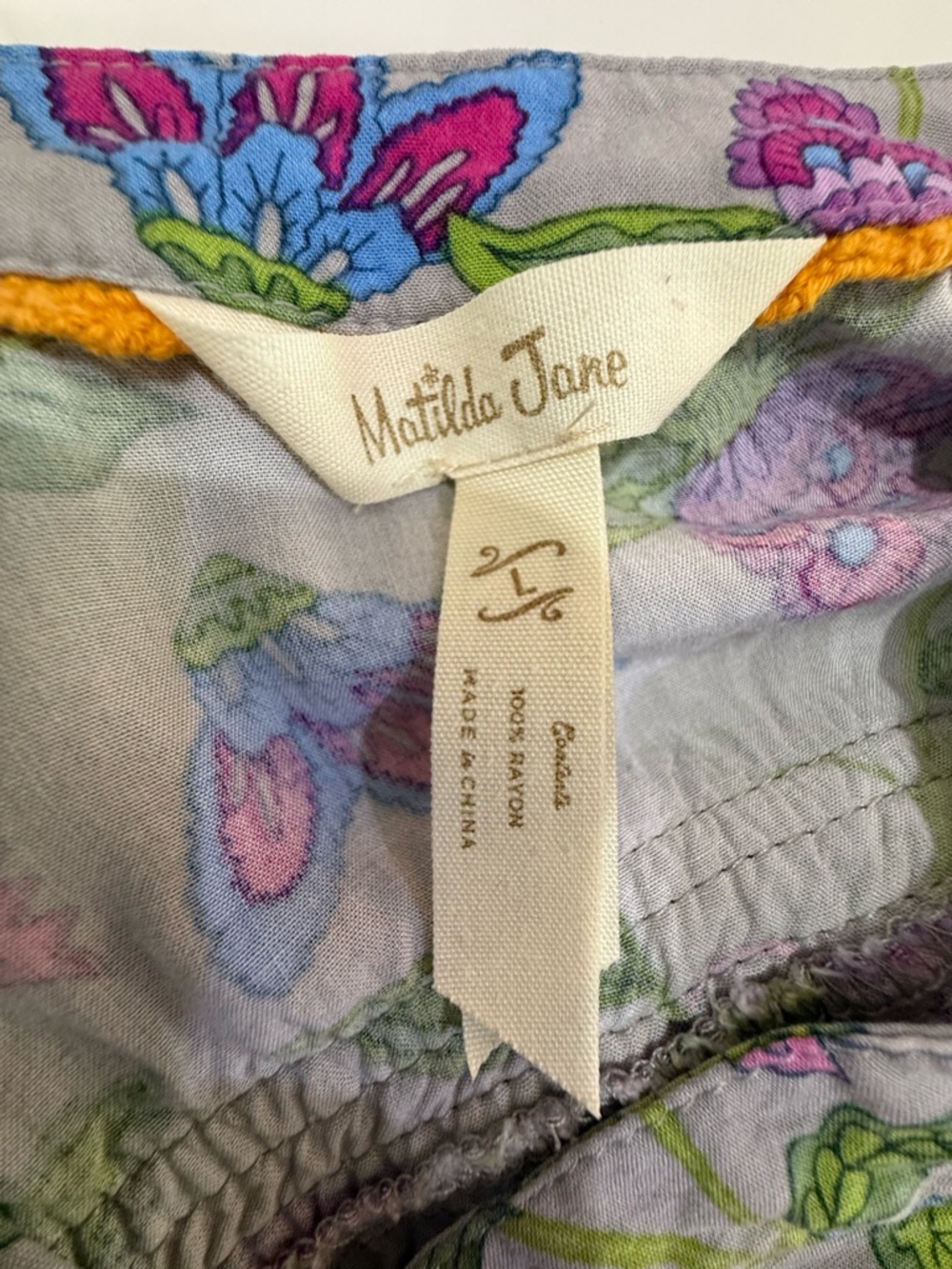 Matilda Jane Thinking Out Loud Floral Blouse Size Large - Picture 7 of 11